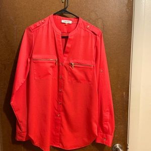 Calvin Klein Zip pocket button down Shirt